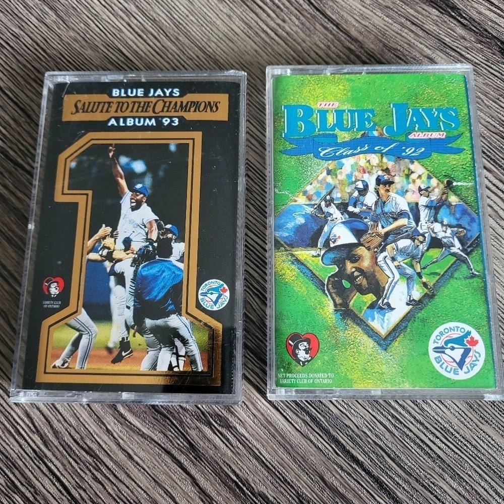 Toronto Blue Jays 92 & 93 Music Albums Cassette Tapes Vintage MLB Baseball